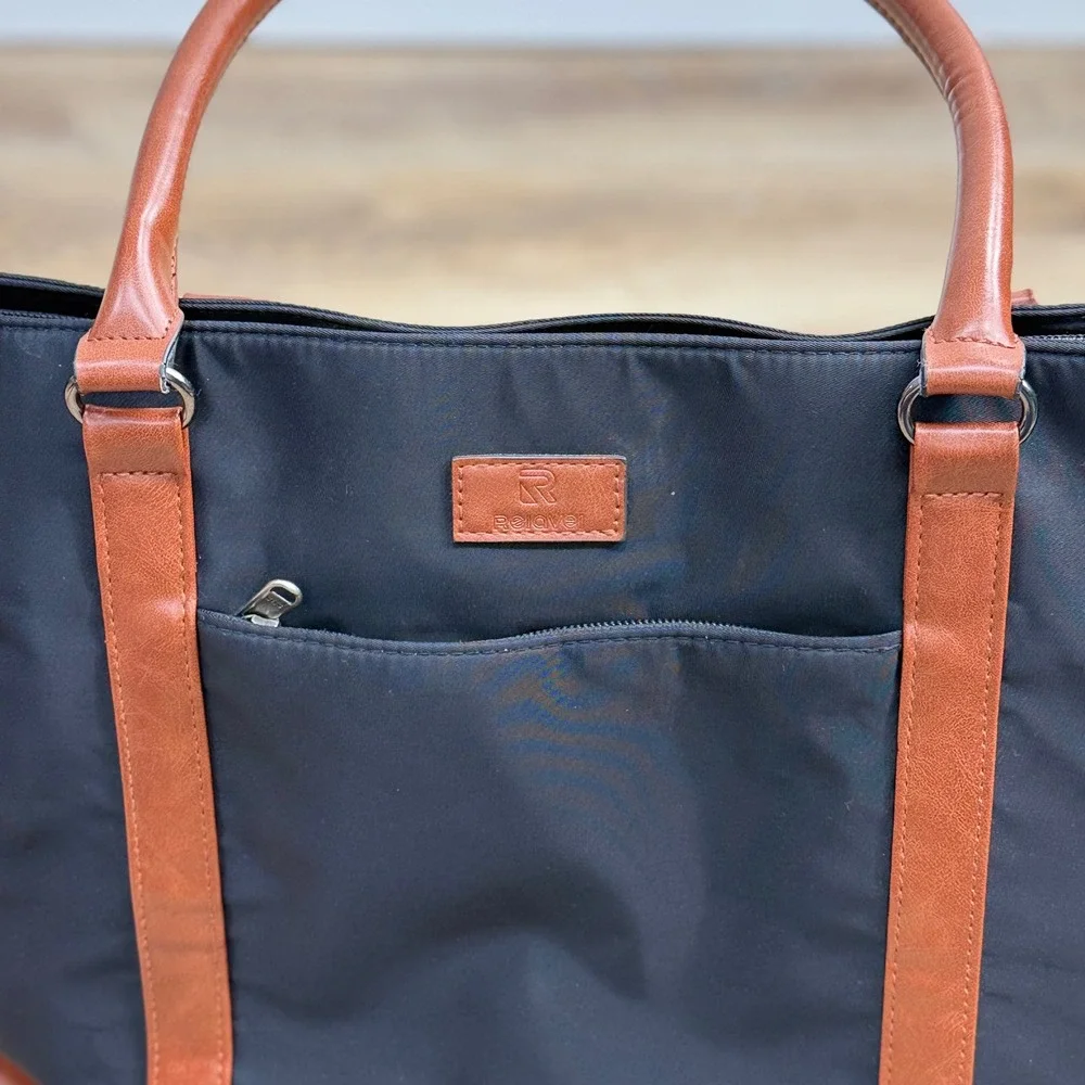 Relavel Laptop Tote Bag Women Large Work Travel Spacious EUC